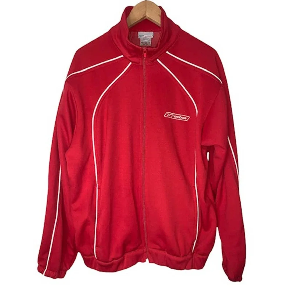 REEBOK Red Track Suit Zip Up Jacket - Picture 1 of 9